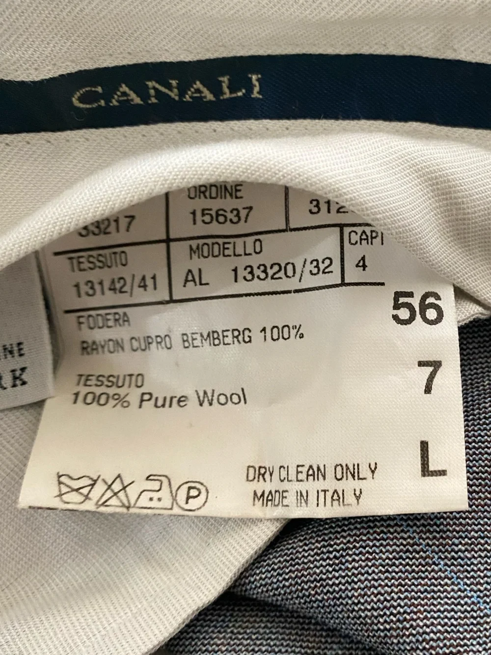 Canali Italy Gray Wool Pants Super 120s It 56 L US 40